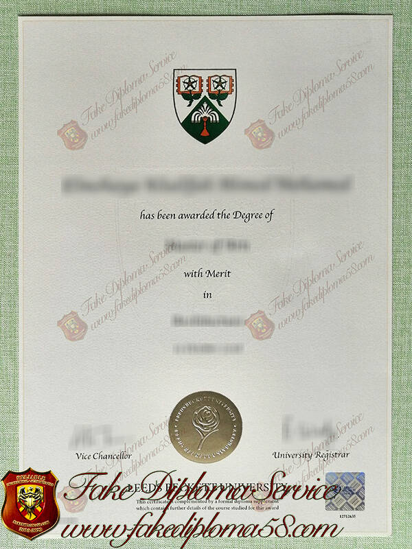 fake Leeds Beckett University diploma