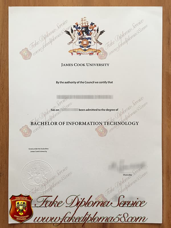 Fake James Cook University diploma