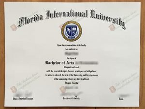 Florida International University fake diploma certificate