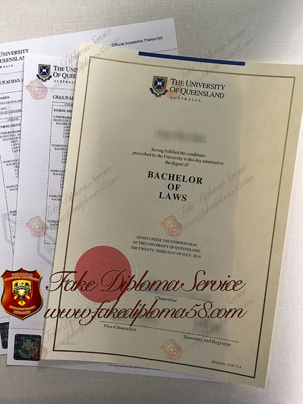 The University of Queensland fake diploma