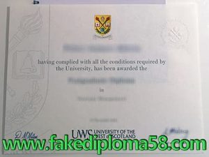 University of Western Scotland fake diploma