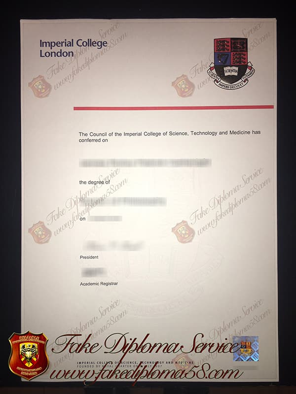 fake Imperial College London diploma