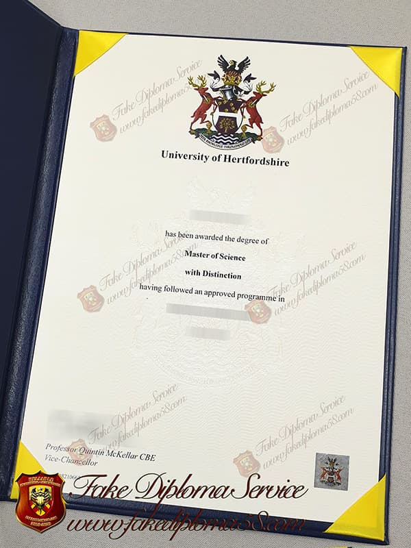 fake University of Hertfordshire diploma
