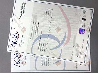 Copy the AQA GCE certificate Online, Same as the original one