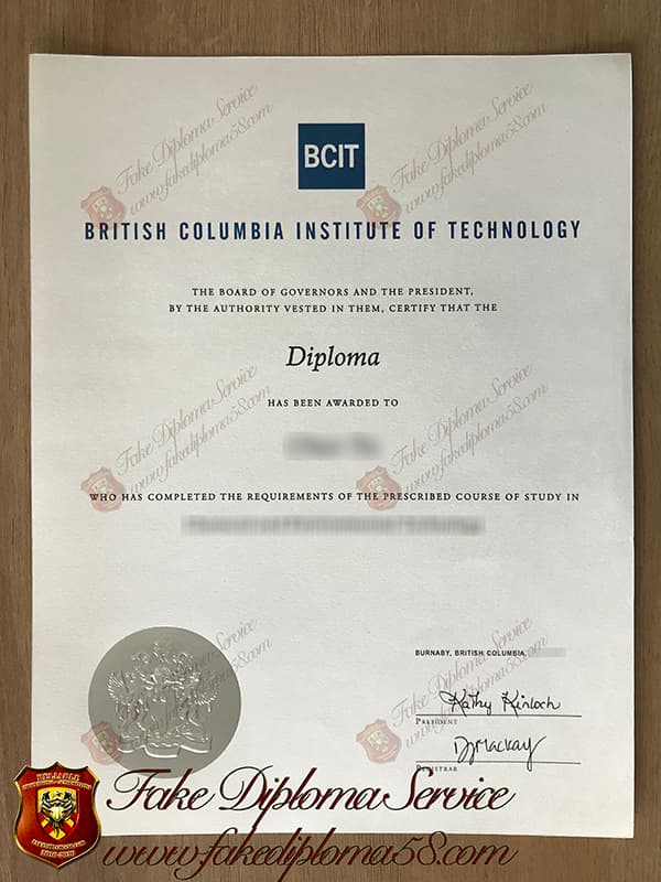 BRITISH COLUMBIA INSTITUTE OF TECHNOLOGY diploma