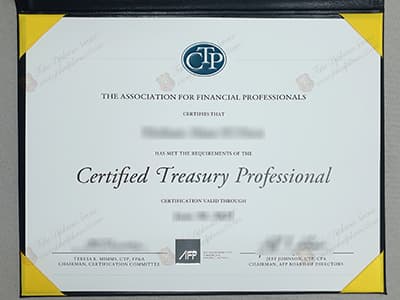 CTP Certificate, Copy Certified Treasury Professional Certificate Online