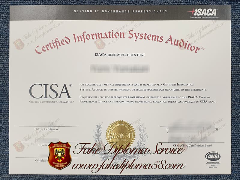 Fake CISA Certificate