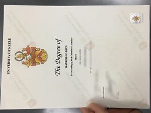 University of Keele degree certificate