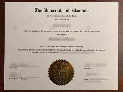 Get the University of Manitoba Diploma, Same As the Original