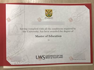 University of the West of Scotland Degree, UWS Diploma