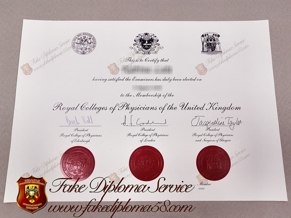 fake Royal College of Physicians of London diploma