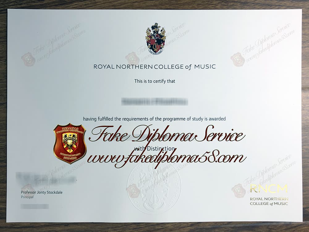 fake Royal Northern College of Music diploma