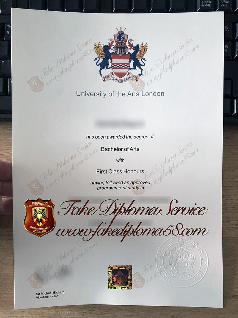 fake UAL diploma, University of the Arts London diploma