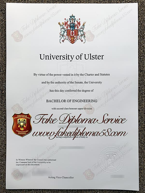 fake University of Ulster degree certificate