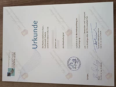 Buy A Hochschule Emden/Leer Diploma Certificate Online