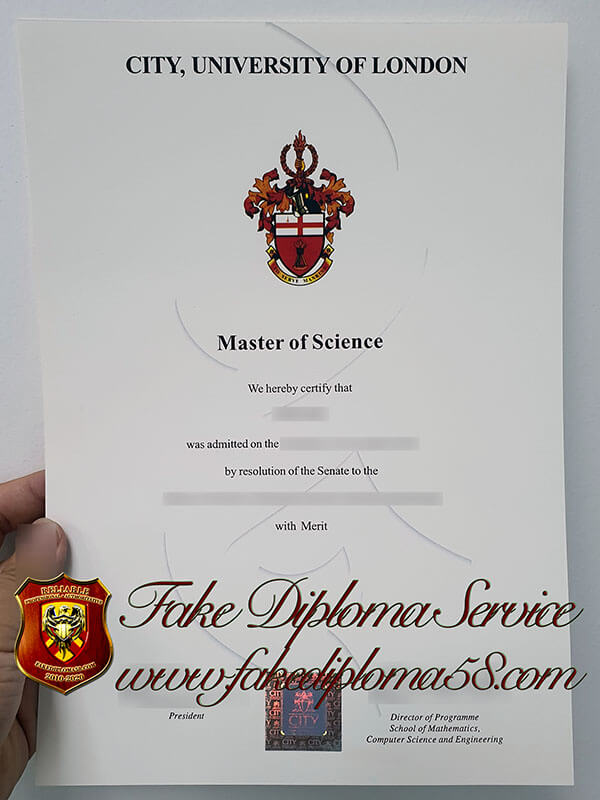 The City University of London degree diploma