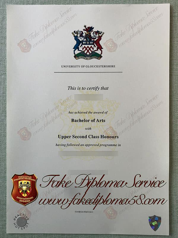 fake University of Gloucestershire degree, fake University of Gloucestershire diploma