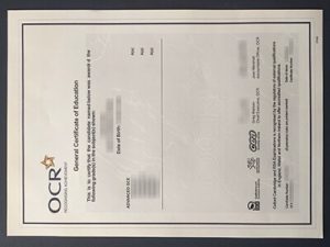 fake OCR GCE certificate, Oxford Cambridge and RSA Certificate