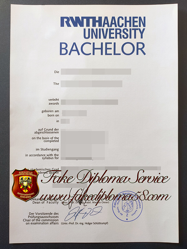 RWTH Aachen University fake diploma