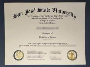 SJSU diploma, fake San Jose State University diploma