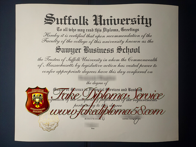 Suffolk University fake diploma, Suffolk University fake degree