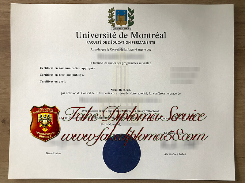 Université de Montréal fake diploma