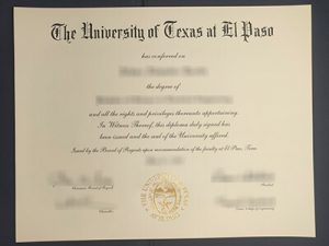 fake University of Texas at El Paso diploma, fake UTEP diploma