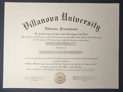 How much does it cost to customize a Villanova University diploma?