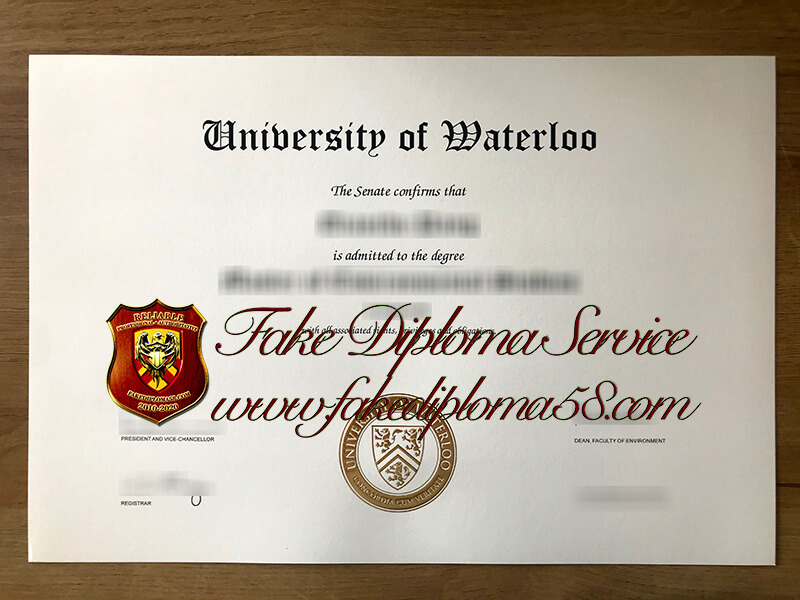 fake University of Waterloo diploma