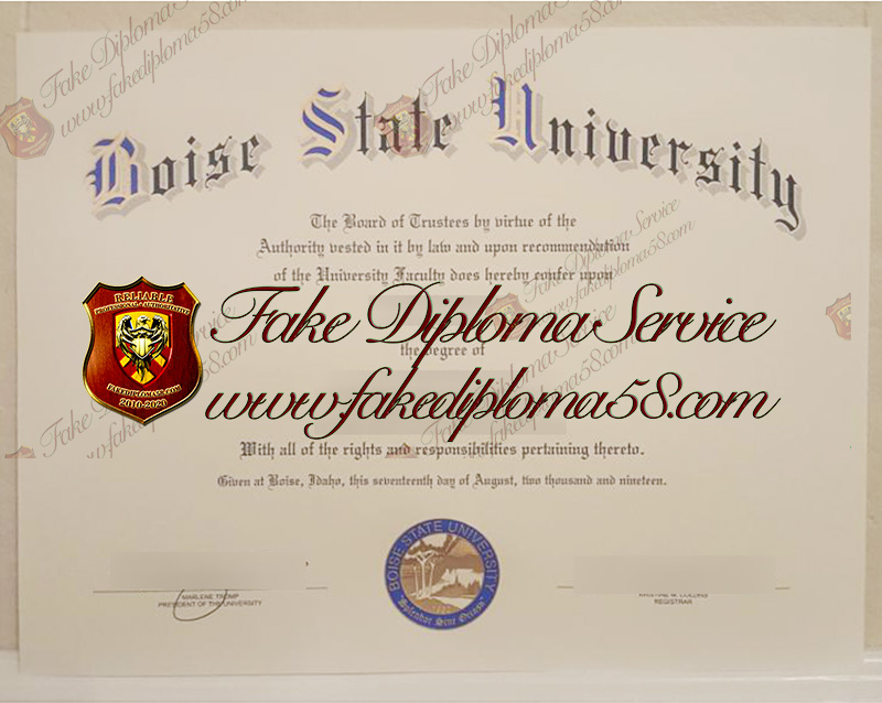 Boise State University diploma