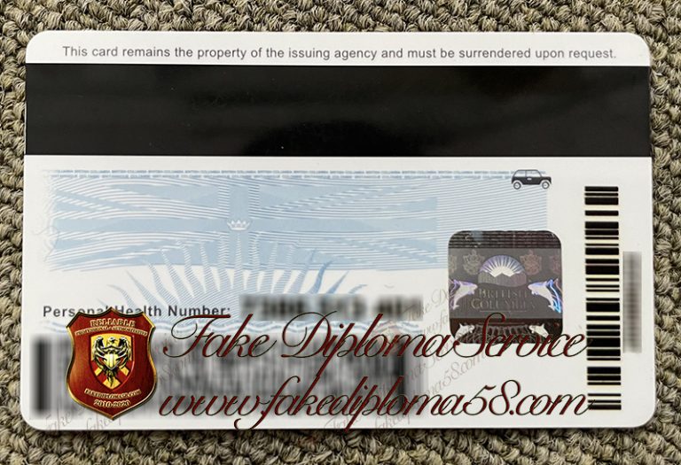 Obtain a high quality British Columbia driver license with scan information