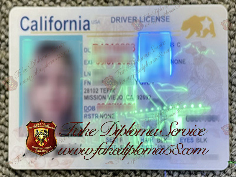 Buy a high quality California driver license with scan information