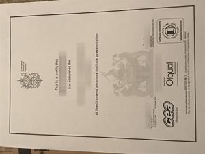 Chartered Insurance Institute certificate