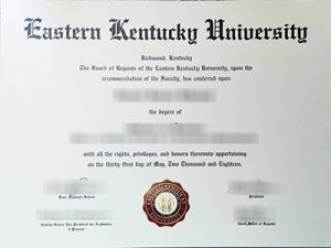 Eastern Kentucky University diploma