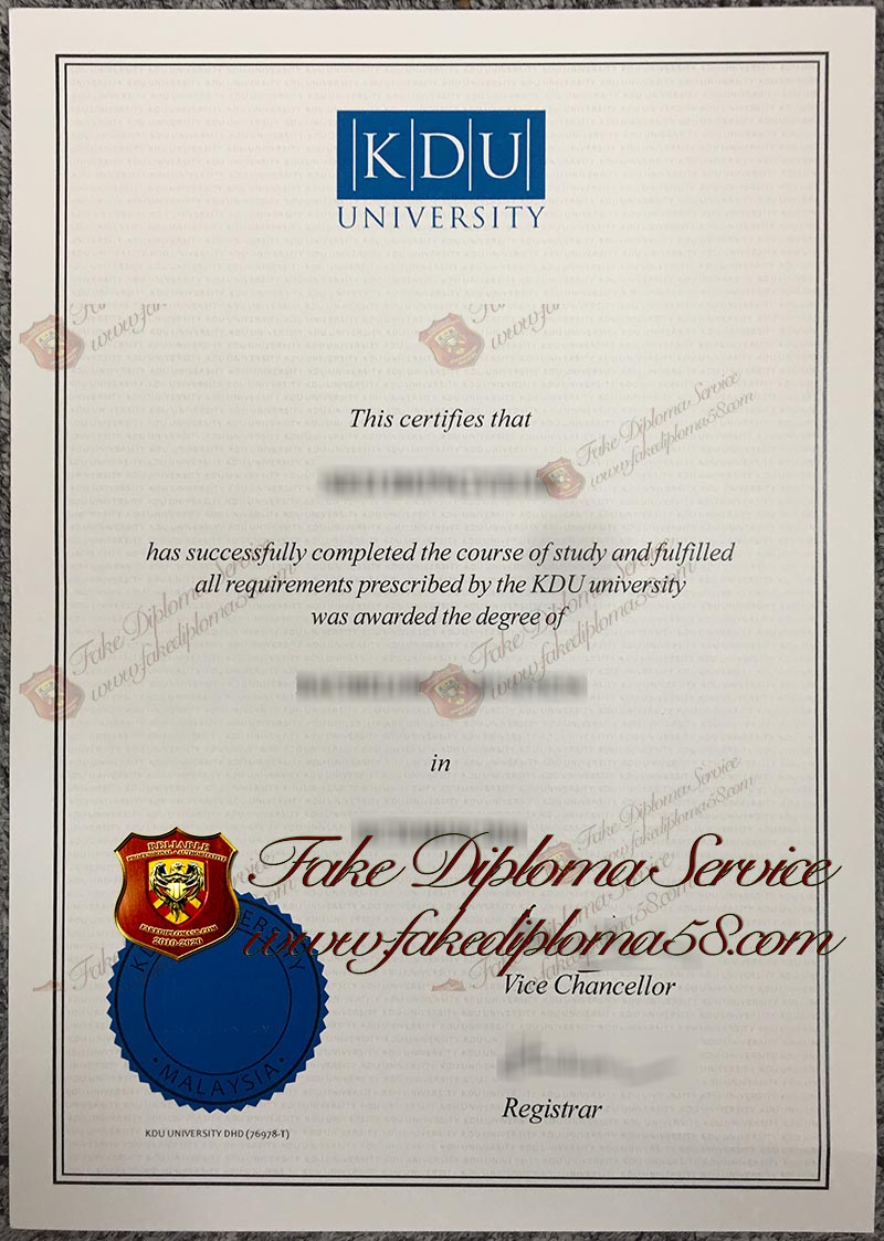 KDU University College diploma