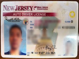NEW JERSEY driver license