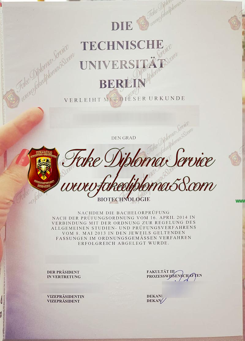 Technische Universitat Berlin diploma