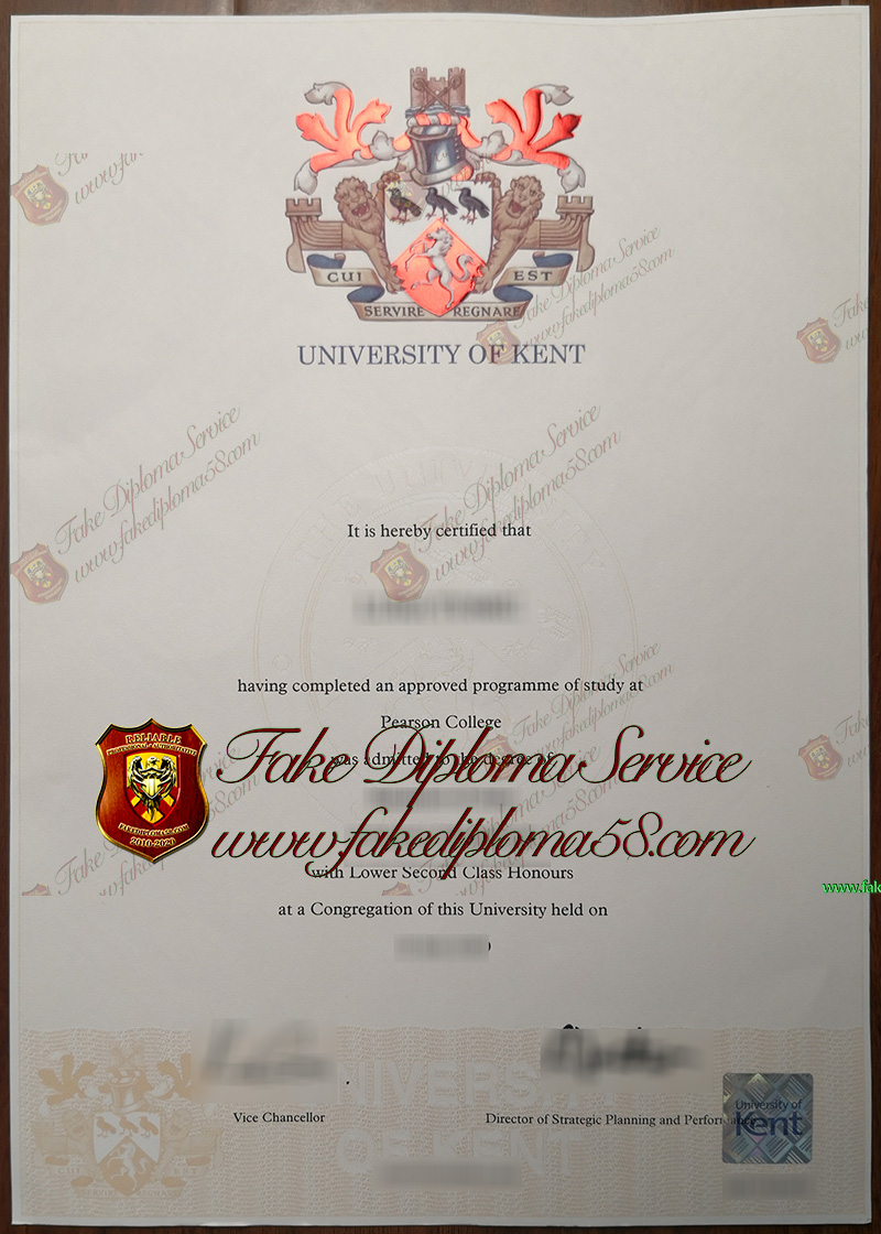 University of KENT diploma