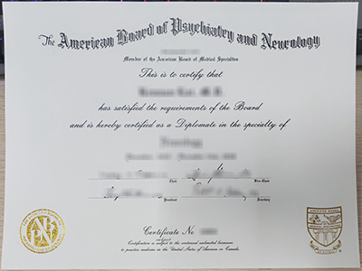 How much does a fake ABPN certificate?