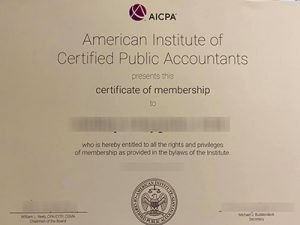 AICPA certificate