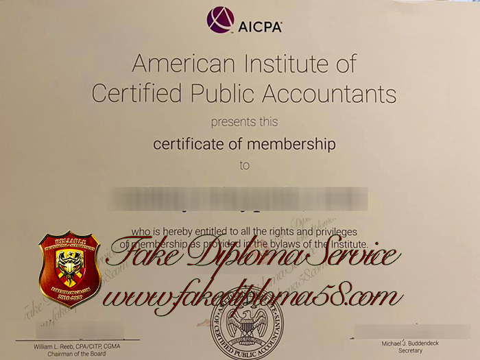 AICPA certificate