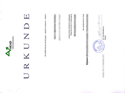 Purchase a fake AKAD University degree quickly in Germany