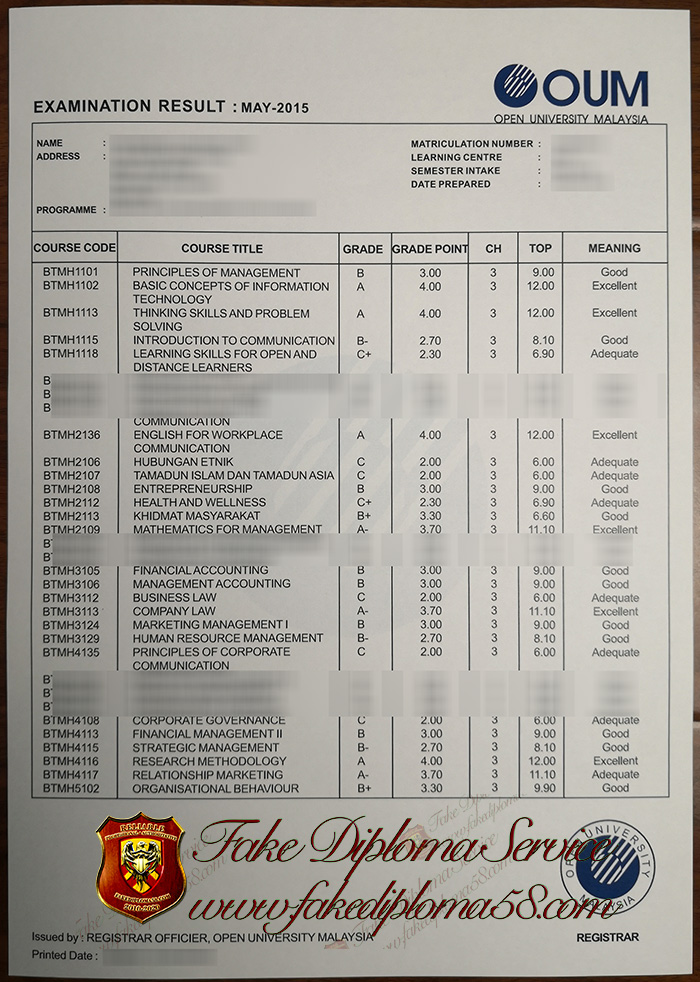 OUM transcript