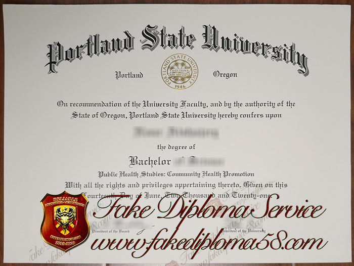 Portland State University diploma