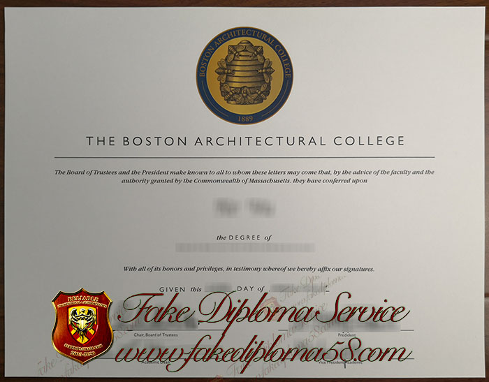 The Boston Architectural College diploma