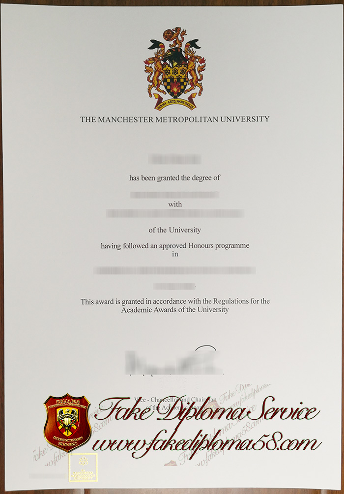 The Manchester Metropolitan University diploma