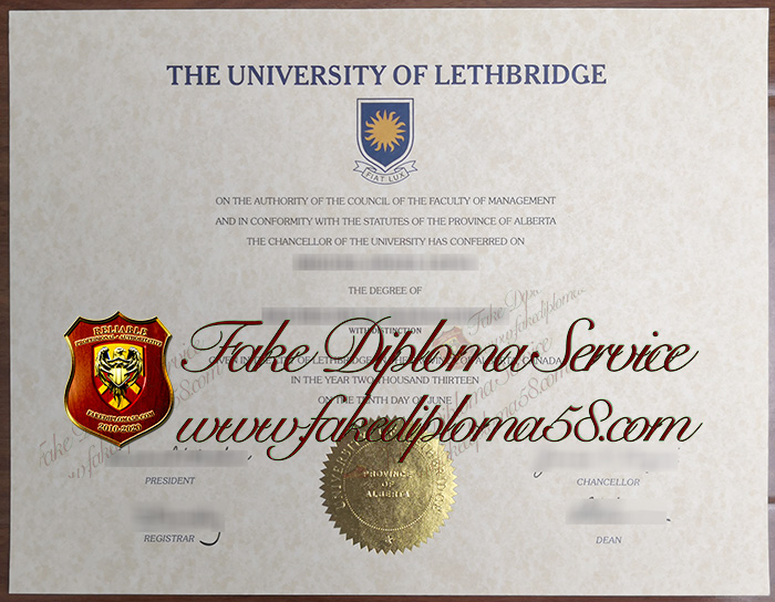 The University of Lethbridge diploma