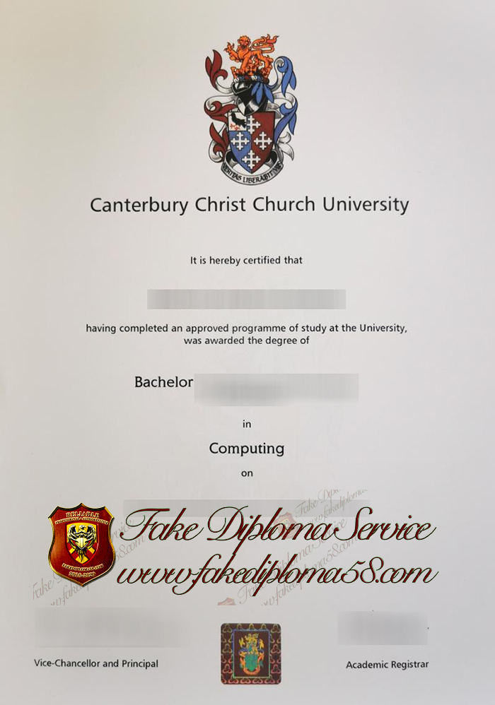 Canterbury Christ Church University diploma