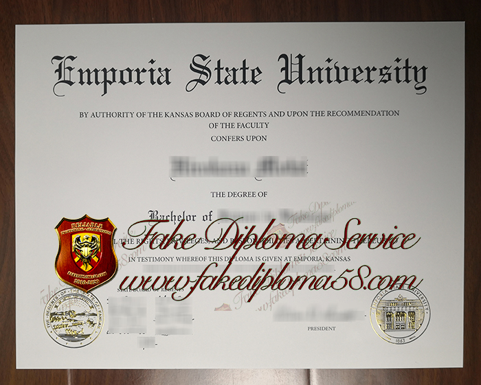 Emporia State University diploma