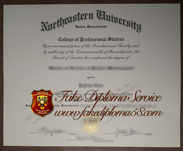 Northeastern University Boston Massachusetts diploma
